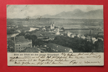 AK Gruss aus Villach / 1904 / mit dem grossen Mittagskogel / Kärnten